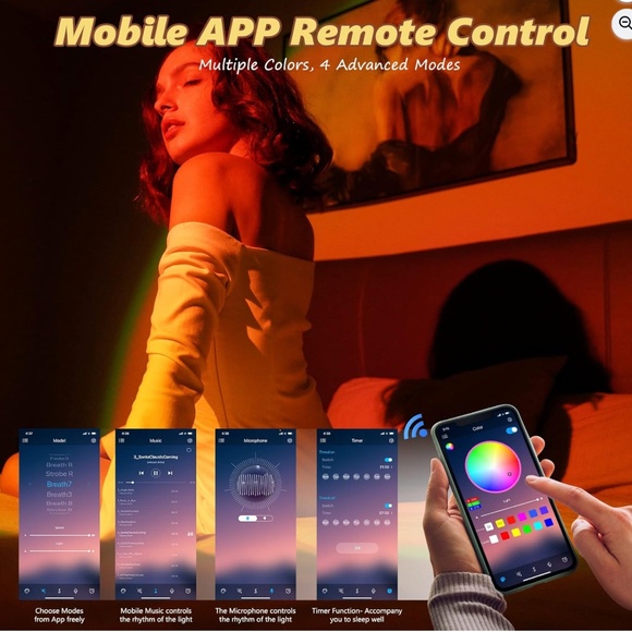 Sunset Lamp Projection with Remote Control - Picture 5 of 10